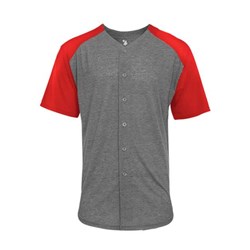 Badger - Mens 4950 Triblend Full Button T-Shirt