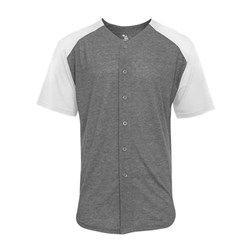 Badger - Mens 4950 Triblend Full Button T-Shirt