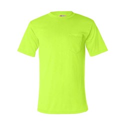 Bayside - Mens 1725 Usa-Made 50/50 Short Sleeve T-Shirt With A Pocket