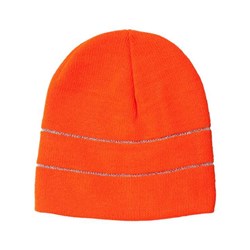 Bayside - Mens 3715 Usa-Made Safety Knit Beanie With 3M Reflective Thread