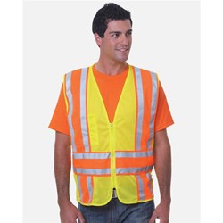 Bayside - Mens 3787 Usa-Made Ansi Safety Mesh Vest