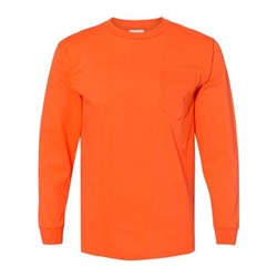 Bayside - Mens 8100 Usa-Made Long Sleeve T-Shirt With A Pocket