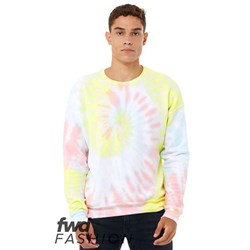 Bella + Canvas - Mens 3945Rd Fwd Fashion Unisex Tie-Dye Crewneck Sweatshirt