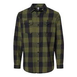 Burnside - Mens 8219 Snap Front Long Sleeve Plaid Flannel Shirt
