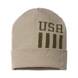 Cap America - Mens Rk12 Usa-Made Patriotic Cuffed Beanie