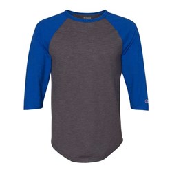 Champion - Mens Cp75 Premium Fashion Raglan Three-Quarter Sleeve Baseball T-Shirt