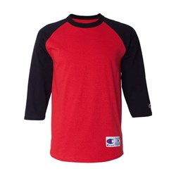 Champion - Mens T137 Three-Quarter Raglan Sleeve Baseball T-Shirt