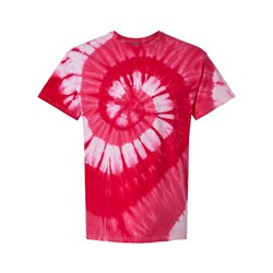 Dyenomite - Mens 200Ms Multi-Color Spiral Tie-Dyed T-Shirt