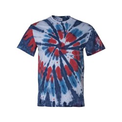 Dyenomite - Mens 200T2 Multi-Color Cut-Spiral Short Sleeve T-Shirt