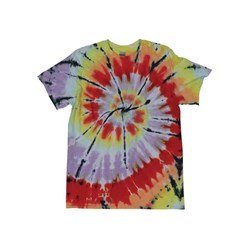 Dyenomite - Mens 200Td Rainbow Cut-Spiral Tie-Dyed T-Shirt