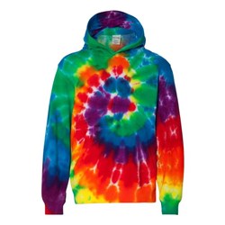 Dyenomite - Kids 854Bms Multi-Color Swirl Hooded Sweatshirt