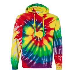 Dyenomite - Mens 854Ms Multi-Color Spiral Pullover Hooded Sweatshirt