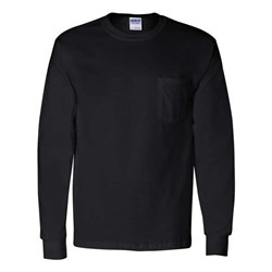 Gildan - Mens 2410 Ultra Cotton Long Sleeve Pocket T-Shirt
