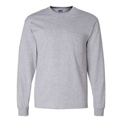 Gildan - Mens 2410 Ultra Cotton Long Sleeve Pocket T-Shirt