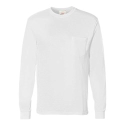 Hanes - Mens 5596 Authentic Long Sleeve Pocket T-Shirt