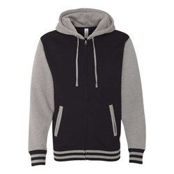 Independent Trading Co. - Mens Ind45Uvz Unisex Heavyweight Varsity Full-Zip Hooded Sweatshirt
