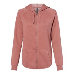 Independent Trading Co. - Womens Prm2500Z California Wave Wash Full-Zip Hooded Sweatshirt