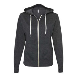 Independent Trading Co. - Mens Prm90Htz Unisex Heathered French Terry Full-Zip Hooded Sweatshirt