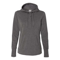J. America - Womens 8431 Omega Stretch Snap-Placket Hooded Pullover