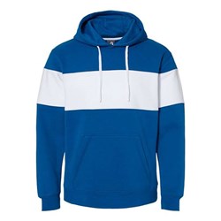 J. America - Mens 8644 Varsity Fleece Colorblocked Hooded Sweatshirt