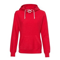 J. America - Womens 8694 French Terry Sport Lace Scuba Hooded Pullover