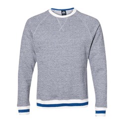 J. America - Mens 8702 Peppered Fleece Crewneck Sweatshirt