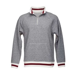 J. America - Mens 8703 Peppered Fleece Quarter-Zip Sweatshirt