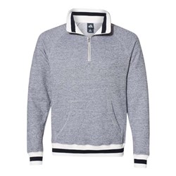 J. America - Mens 8703 Peppered Fleece Quarter-Zip Sweatshirt