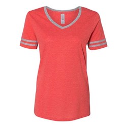 Jerzees - Womens 602Wvr Varsity Triblend V-Neck T-Shirt