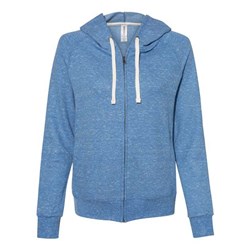 Jerzees - Womens 92Wr Snow Heather French Terry Full-Zip Hooded Sweatshirt