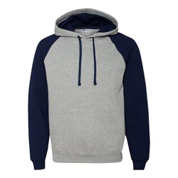 Jerzees - Mens 96Cr Nublend Colorblocked Raglan Hooded Sweatshirt