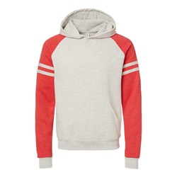 Jerzees - Mens 97Cr Nublend Varsity Colorblocked Raglan Hooded Sweatshirt