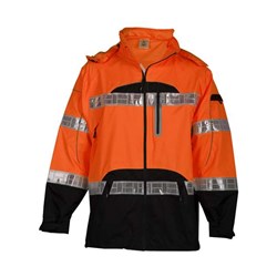 Kishigo - Mens Rwj106-107 Premium Black Series Rainwear Jacket