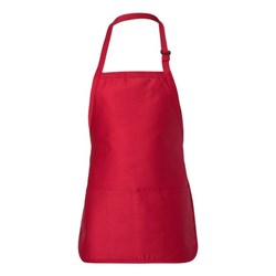 Q-Tees - Mens Q4250 Full-Length Apron With Pouch Pocket