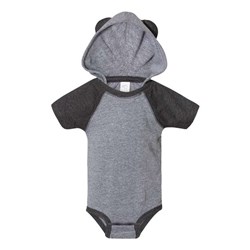 Rabbit Skins - Infants 4417 Fine Jersey Short Sleeve Raglan Bodysuit With Hood & Ears
