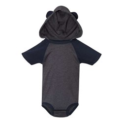 Rabbit Skins - Infants 4417 Fine Jersey Short Sleeve Raglan Bodysuit With Hood & Ears