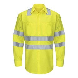 Red Kap - Mens Sy14 Enhanced & Hi-Visibility Long Sleeve Work Shirt