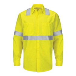 Red Kap - Mens Sy14 Enhanced & Hi-Visibility Long Sleeve Work Shirt