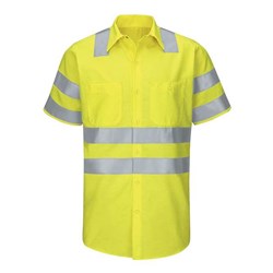 Red Kap - Mens Sy24L Enhanced & Hi-Visibility Work Shirt