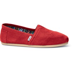 Toms - Mens Classic Canvas Slipon Shoes in Red Canvas