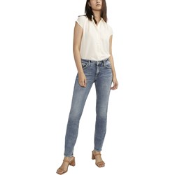 Silver Jeans - Womens Elyse Straight Comfort Fit Mid Rise Jeans