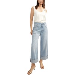 Silver Jeans - Womens Baggy Wide Leg Fashion Mid Rise Crop Jeans
