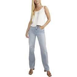 Silver Jeans - Womens Highly Desirable Straight 90'S Fit High Rise Jeans
