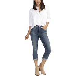 Silver Jeans - Womens Avery Curvy Fit High Rise Capri