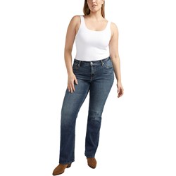 Silver Jeans - Womens Elyse Slim Boot Comfort Fit Mid Rise Jeans