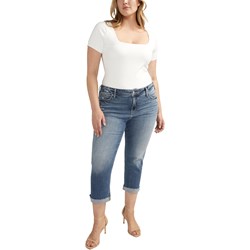 Silver Jeans - Womens Elyse Comfort Fit Mid Rise Capri