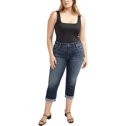 Silver Jeans - Womens Suki Curvy Fit Mid Rise Capri