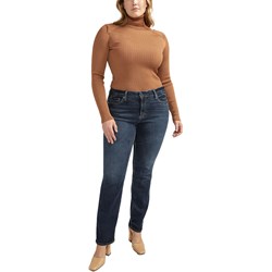 Silver Jeans - Womens Suki Straight Curvy Fit Mid Rise Jeans