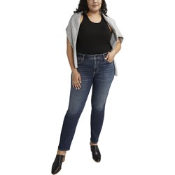 Silver Jeans - Womens Avery Straight Curvy Fit High Rise Jeans