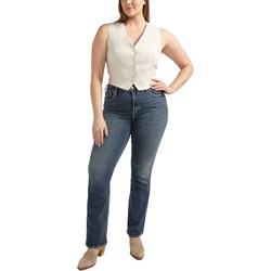 Silver Jeans - Womens Avery Slim Boot Curvy Fit High Rise Jeans